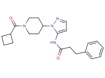 N-{1-[1-(cyclobutylcarbonyl)-4-piperidinyl]-1H-pyrazol-5-yl}-3-phenylpropanamide