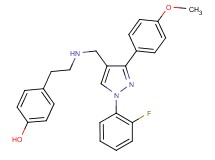 4-[2-({[1-(2-fluorophenyl)-3-(4-methoxyphenyl)-1H-pyrazol-4-yl]methyl}amino)ethyl]phenol