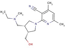 2-[(3R*,4R*)-3-{[ethyl(methyl)amino]methyl}-4-(hydroxymethyl)pyrrolidin-1-yl]-4,6-dimethylnicotinonitrile