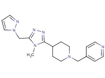 4-({4-[4-methyl-5-(1H-pyrazol-1-ylmethyl)-4H-1,2,4-triazol-3-yl]piperidin-1-yl}methyl)pyridine