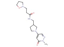 3-isoxazolidin-2-yl-N-{[1-(1-methyl-6-oxo-1,6-dihydropyridazin-4-yl)pyrrolidin-3-yl]methyl}propanamide
