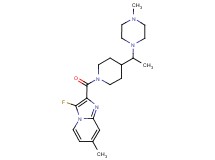 3-fluoro-7-methyl-2-({4-[1-(4-methyl-1-piperazinyl)ethyl]-1-piperidinyl}carbonyl)imidazo[1,2-a]pyridine