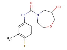 N-(4-fluoro-3-methylphenyl)-6-hydroxy-1,4-oxazepane-4-carboxamide