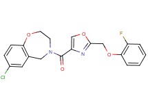 7-chloro-4-({2-[(2-fluorophenoxy)methyl]-1,3-oxazol-4-yl}carbonyl)-2,3,4,5-tetrahydro-1,4-benzoxazepine