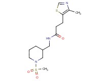 N-{[1-(methylsulfonyl)-3-piperidinyl]methyl}-3-(4-methyl-1,3-thiazol-5-yl)propanamide