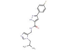 3-(4-fluorophenyl)-N-[(1-isobutyl-1H-imidazol-5-yl)methyl]-1H-pyrazole-5-carboxamide