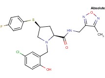 (4S)-1-(5-chloro-2-hydroxybenzyl)-4-[(4-fluorophenyl)thio]-N-[(4-methyl-1,2,5-oxadiazol-3-yl)methyl]-L-prolinamide