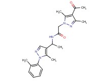 2-(4-acetyl-3,5-dimethyl-1H-pyrazol-1-yl)-N-{1-[5-methyl-1-(2-methylphenyl)-1H-pyrazol-4-yl]ethyl}acetamide