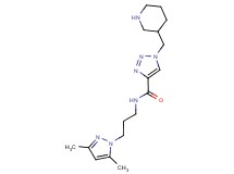N-[3-(3,5-dimethyl-1H-pyrazol-1-yl)propyl]-1-(piperidin-3-ylmethyl)-1H-1,2,3-triazole-4-carboxamide