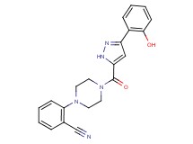 2-(4-{[3-(2-hydroxyphenyl)-1H-pyrazol-5-yl]carbonyl}-1-piperazinyl)benzonitrile
