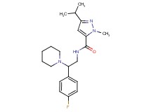 N-[2-(4-fluorophenyl)-2-(1-piperidinyl)ethyl]-3-isopropyl-1-methyl-1H-pyrazole-5-carboxamide