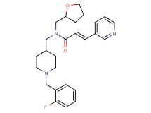 (2E)-N-{[1-(2-fluorobenzyl)-4-piperidinyl]methyl}-3-(3-pyridinyl)-N-(tetrahydro-2-furanylmethyl)acrylamide