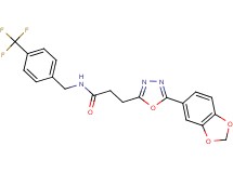 3-[5-(1,3-benzodioxol-5-yl)-1,3,4-oxadiazol-2-yl]-N-[4-(trifluoromethyl)benzyl]propanamide
