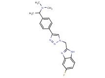 1-(4-{1-[(5-fluoro-1H-benzimidazol-2-yl)methyl]-1H-1,2,3-triazol-4-yl}phenyl)-N,N-dimethylethanamine