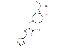 4-[(dimethylamino)methyl]-1-{[5-methyl-2-(2-thienyl)-1,3-oxazol-4-yl]methyl}-4-azepanol