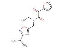 N-ethyl-2-(2-furyl)-N-[(3-isopropyl-1,2,4-oxadiazol-5-yl)methyl]-2-oxoacetamide