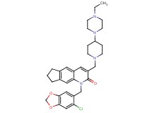 1-[(6-chloro-1,3-benzodioxol-5-yl)methyl]-3-{[4-(4-ethyl-1-piperazinyl)-1-piperidinyl]methyl}-1,6,7,8-tetrahydro-2H-cyclopenta[g]quinolin-2-one