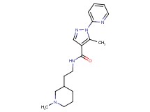 5-methyl-N-[2-(1-methylpiperidin-3-yl)ethyl]-1-pyridin-2-yl-1H-pyrazole-4-carboxamide