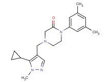 4-[(5-cyclopropyl-1-methyl-1H-pyrazol-4-yl)methyl]-1-(3,5-dimethylphenyl)-2-piperazinone