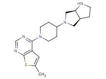 4-{4-[rel-(3aS,6aS)-hexahydropyrrolo[3,4-b]pyrrol-5(1H)-yl]-1-piperidinyl}-6-methylthieno[2,3-d]pyrimidine dihydrochloride