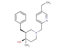 (3S*,4R*)-3-benzyl-1-[(5-ethylpyridin-2-yl)methyl]-4-methylpiperidin-4-ol