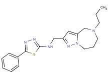 5-phenyl-N-[(5-propyl-5,6,7,8-tetrahydro-4H-pyrazolo[1,5-a][1,4]diazepin-2-yl)methyl]-1,3,4-thiadiazol-2-amine