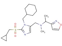 ({1-(cyclohexylmethyl)-2-[(cyclopropylmethyl)sulfonyl]-1H-imidazol-5-yl}methyl)[1-(3-isoxazolyl)ethyl]methylamine