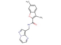 3,6-dimethyl-N-(pyrazolo[1,5-a]pyrimidin-3-ylmethyl)-1-benzofuran-2-carboxamide