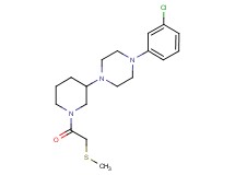 1-(3-chlorophenyl)-4-{1-[(methylthio)acetyl]-3-piperidinyl}piperazine