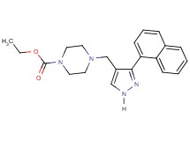 ethyl 4-{[3-(1-naphthyl)-1H-pyrazol-4-yl]methyl}-1-piperazinecarboxylate