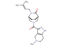 (1S*,5R*)-6-(3-methylbut-2-en-1-yl)-3-[(5-methyl-4,5,6,7-tetrahydro-1H-pyrazolo[4,3-c]pyridin-3-yl)carbonyl]-3,6-diazabicyclo[3.2.2]nonan-7-one