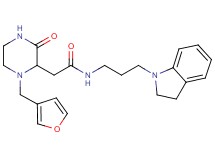 N-[3-(2,3-dihydro-1H-indol-1-yl)propyl]-2-[1-(3-furylmethyl)-3-oxo-2-piperazinyl]acetamide