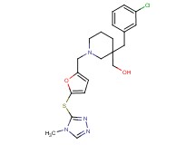 [3-(3-chlorobenzyl)-1-({5-[(4-methyl-4H-1,2,4-triazol-3-yl)thio]-2-furyl}methyl)-3-piperidinyl]methanol