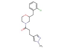 2-(2-chlorobenzyl)-4-[3-(1-methyl-1H-pyrazol-4-yl)propanoyl]morpholine