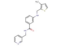 3-{[(3-methyl-2-thienyl)methyl]amino}-N-(pyridin-3-ylmethyl)benzamide