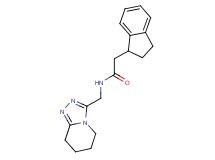 2-(2,3-dihydro-1H-inden-1-yl)-N-(5,6,7,8-tetrahydro[1,2,4]triazolo[4,3-a]pyridin-3-ylmethyl)acetamide