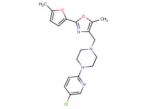 1-(5-chloro-2-pyridinyl)-4-{[5-methyl-2-(5-methyl-2-furyl)-1,3-oxazol-4-yl]methyl}piperazine