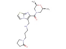 1-(3-{[(6-{[(2R*,6S*)-2,6-dimethyl-4-morpholinyl]carbonyl}imidazo[2,1-b][1,3]thiazol-5-yl)methyl]amino}propyl)-2-pyrrolidinone