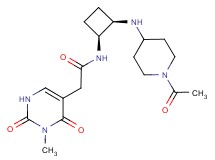 N-{(1S*,2R*)-2-[(1-acetyl-4-piperidinyl)amino]cyclobutyl}-2-(3-methyl-2,4-dioxo-1,2,3,4-tetrahydro-5-pyrimidinyl)acetamide