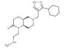 (4aS*,8aR*)-6-[(3-cyclohexyl-1H-pyrazol-4-yl)methyl]-1-[2-(methylamino)ethyl]octahydro-1,6-naphthyridin-2(1H)-one