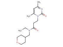 3-(4,6-dimethyl-2-oxopyrimidin-1(2H)-yl)-N-ethyl-N-(tetrahydro-2H-pyran-4-ylmethyl)propanamide