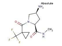 (2S,4S)-4-amino-N-methyl-1-{[1-(trifluoromethyl)cyclopropyl]carbonyl}pyrrolidine-2-carboxamide
