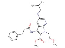 methyl 5-(isobutylamino)-1-(2-methoxyethyl)-3-[(3-phenylpropanoyl)amino]-1H-pyrrolo[2,3-b]pyridine-2-carboxylate