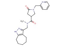 N-(1,4,5,6,7,8-hexahydrocyclohepta[c]pyrazol-3-ylmethyl)-N-methyl-5-oxo-1-(2-pyridinylmethyl)-3-pyrrolidinecarboxamide