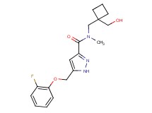 5-[(2-fluorophenoxy)methyl]-N-{[1-(hydroxymethyl)cyclobutyl]methyl}-N-methyl-1H-pyrazole-3-carboxamide