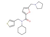 N-cyclohexyl-5-(pyrrolidin-1-ylmethyl)-N-(3-thienylmethyl)-2-furamide