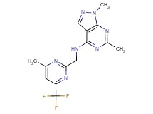1,6-dimethyl-N-{[4-methyl-6-(trifluoromethyl)pyrimidin-2-yl]methyl}-1H-pyrazolo[3,4-d]pyrimidin-4-amine
