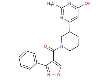 2-methyl-6-{1-[(3-phenyl-4-isoxazolyl)carbonyl]-3-piperidinyl}-4-pyrimidinol