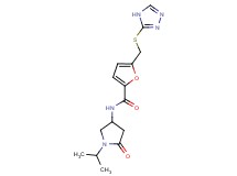 N-(1-isopropyl-5-oxopyrrolidin-3-yl)-5-[(4H-1,2,4-triazol-3-ylthio)methyl]-2-furamide