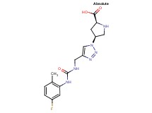 (4S)-4-{4-[({[(5-fluoro-2-methylphenyl)amino]carbonyl}amino)methyl]-1H-1,2,3-triazol-1-yl}-L-proline